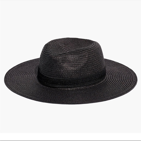 Madewell Packable Mesa Straw Hat Black - Picture 3 of 10